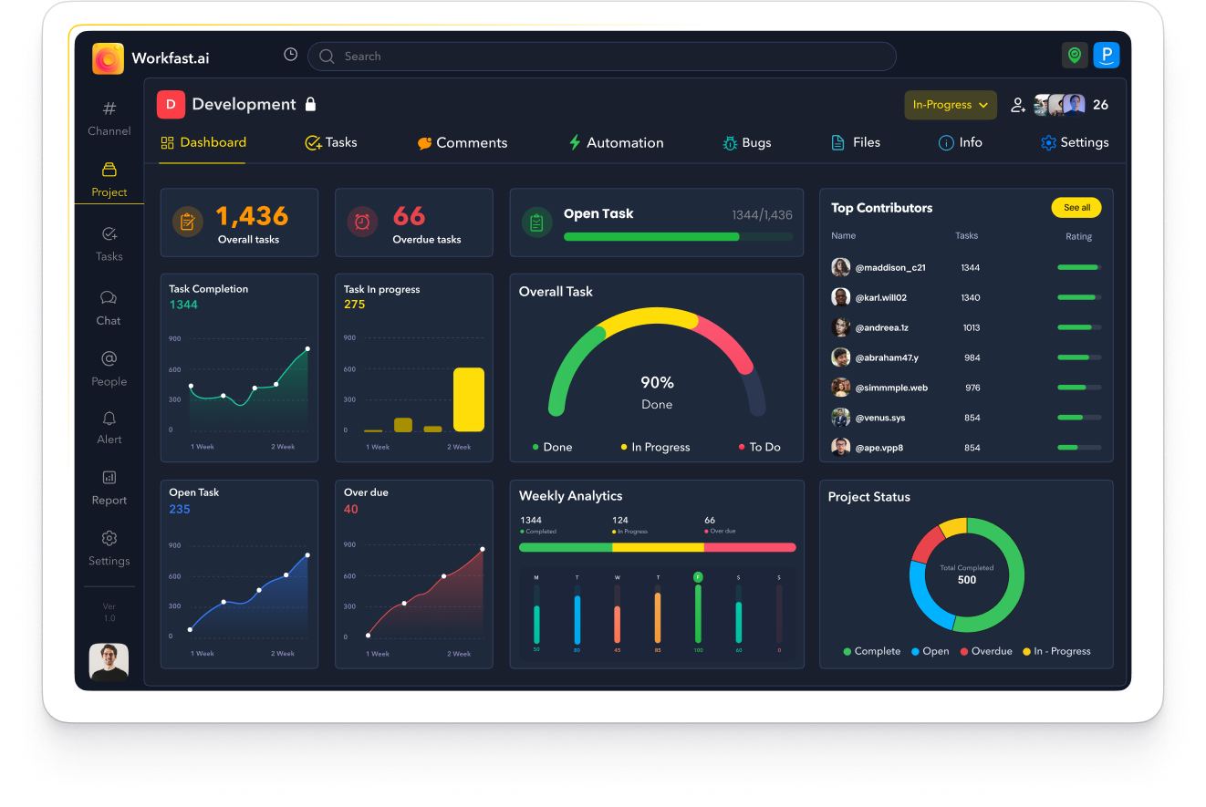 Workfast.ai. | Your workplace tool for Project&Task management
